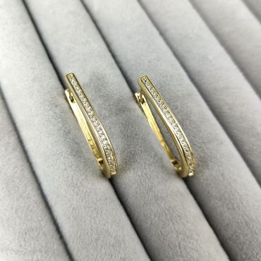 cercei placati cu aur eleganti