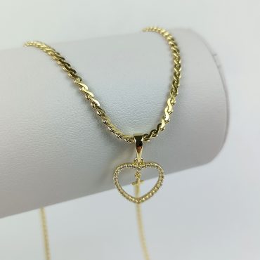 Lănțic cu pandantiv placat cu aur BIJUTELO