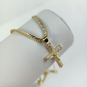 Lănțic cu pandantiv placat cu aur BIJUTELO