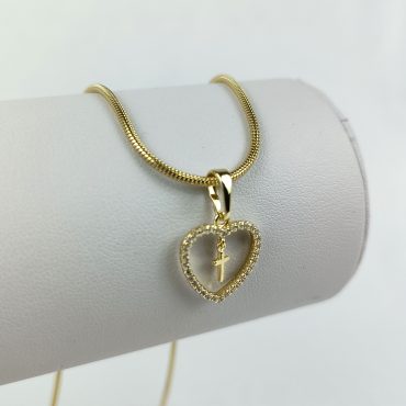 Lănțic cu pandantiv placat cu aur BIJUTELO