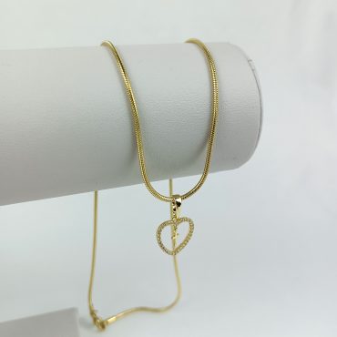 Lănțic cu pandantiv placat cu aur BIJUTELO